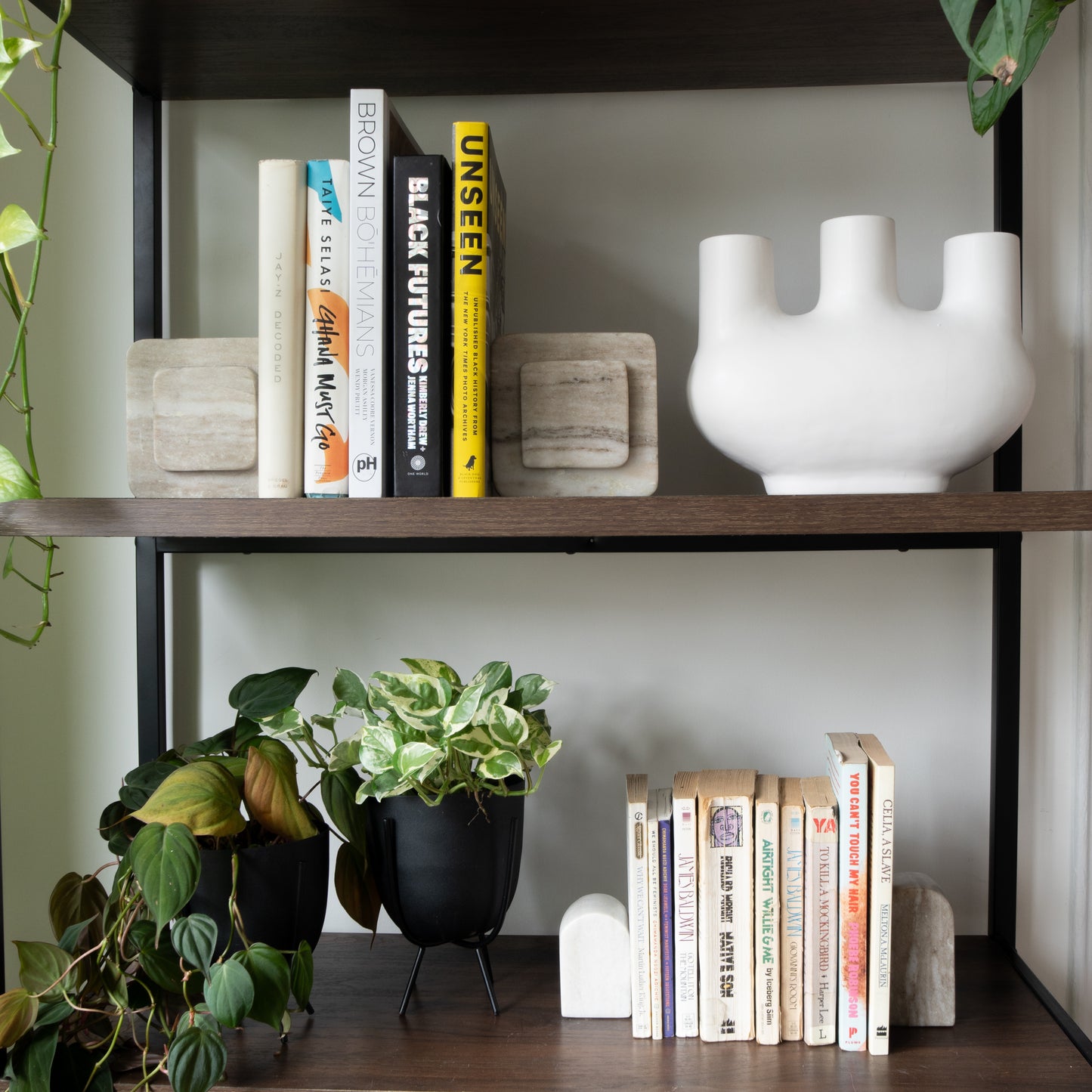 Square Marble Bookends