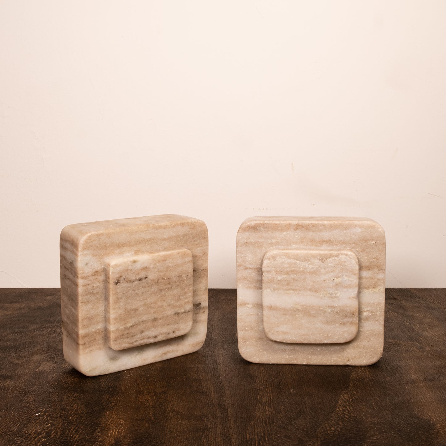 Square Marble Bookends