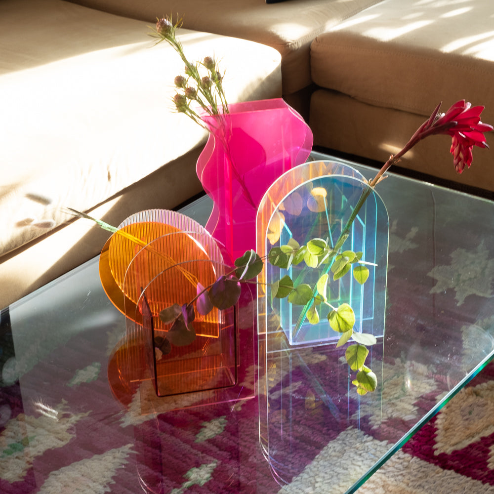 Hot Pink Acrylic Vase