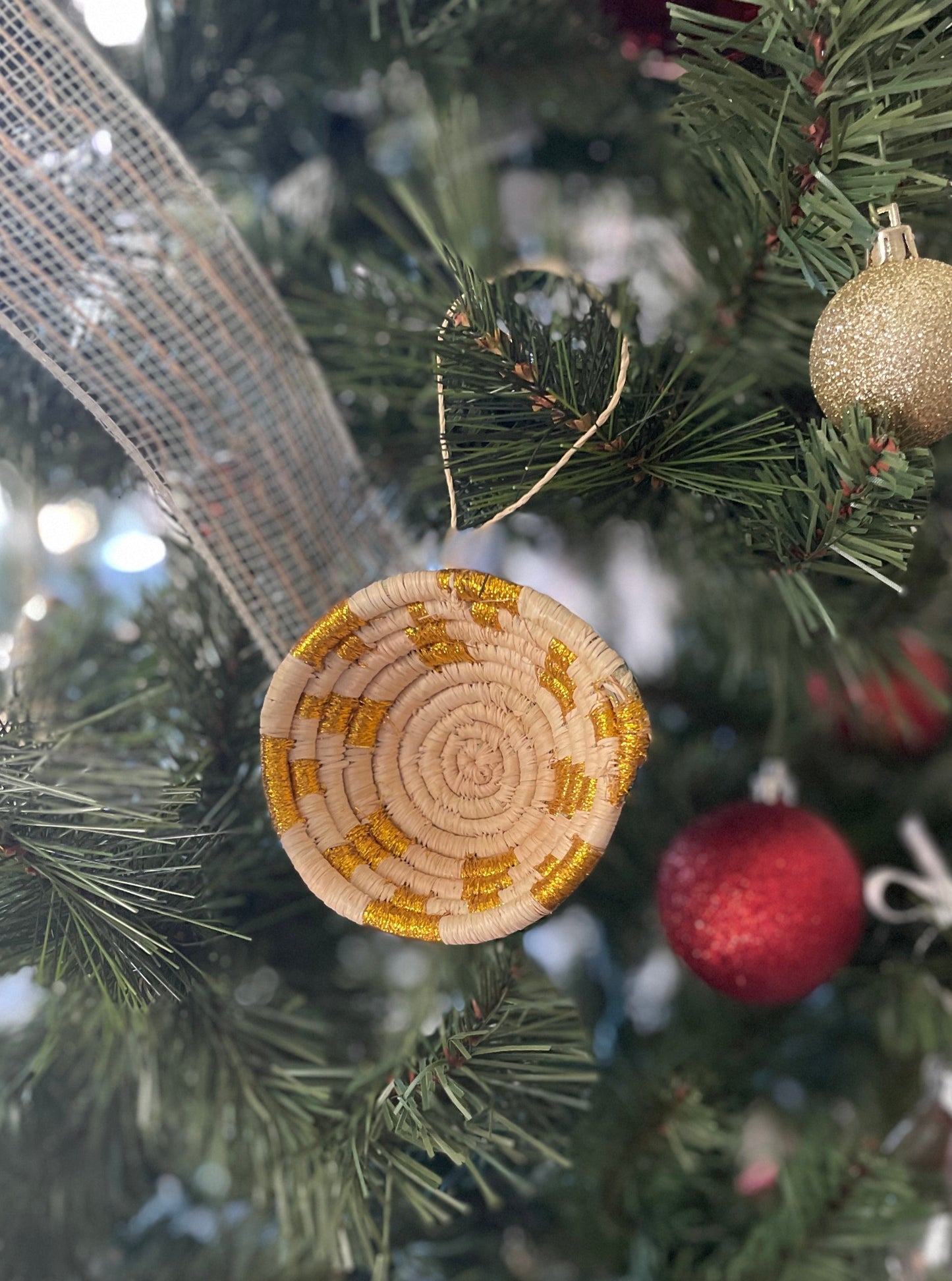 Gold Basket Ornament