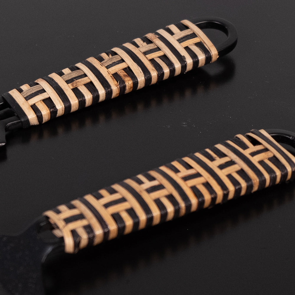 Rattan Wrapped Cake Knife & Server