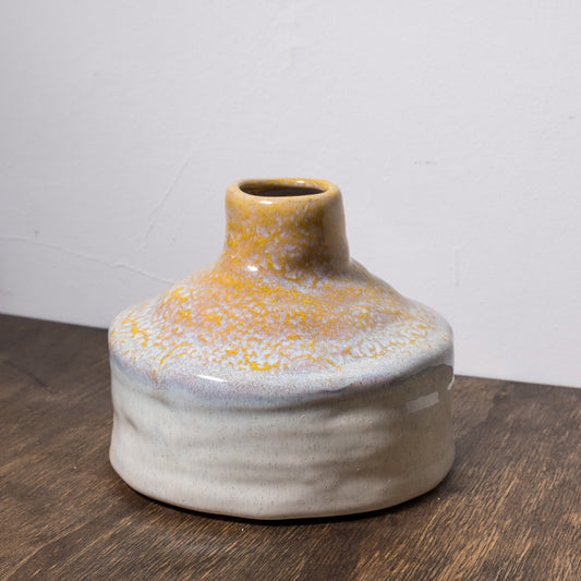 Yellow and Cream Vase