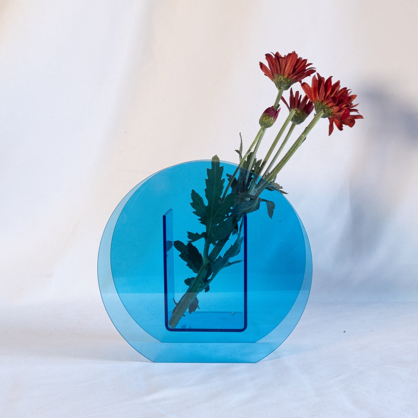 Blue Circle Acrylic Vase