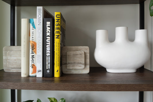 Square Marble Bookends