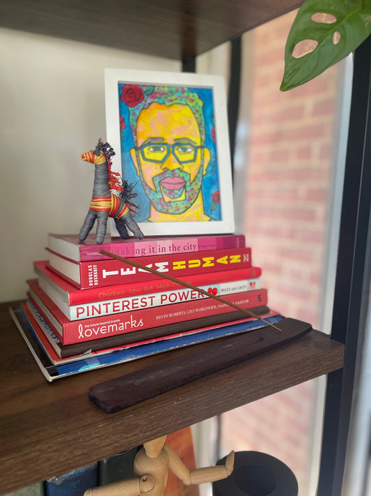 Black Wooden Incense Holder