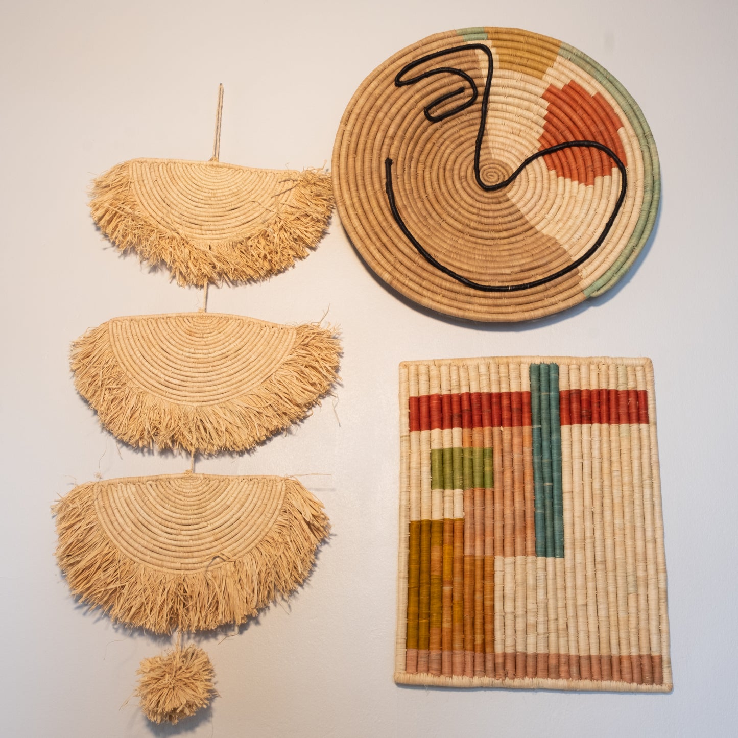 Natural Raffia Wall Hanging