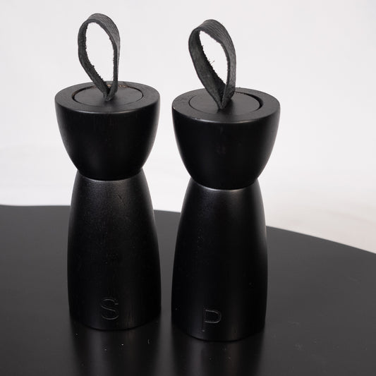Rubber Wood Salt & Pepper Mill Set
