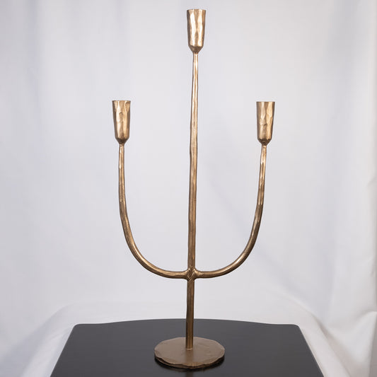 Hammered Metal Candelabra